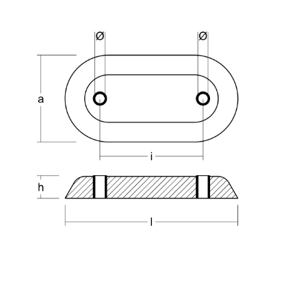 USA plate series 216x106x28 H.C.127 with inserts (bushings)