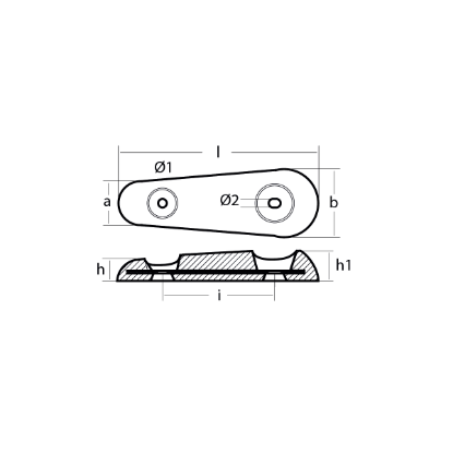 Vetus bolt on anodes 152x68x23 H.C. 80