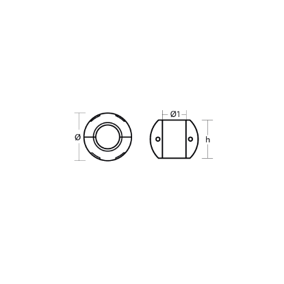 Shaft anode Light type Ø  19mm - 3/4'