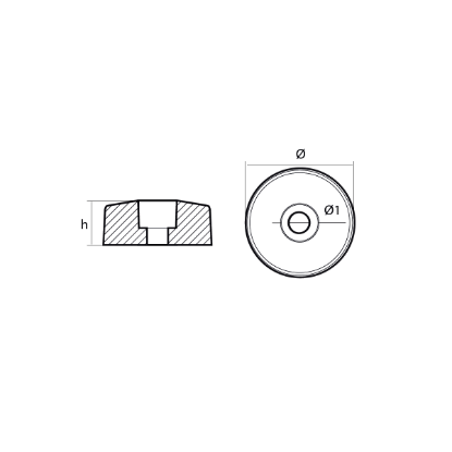 Flex-o-fold propeller prop side anodes - sold in pairs