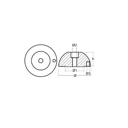 J-prop propeller nut Ø60