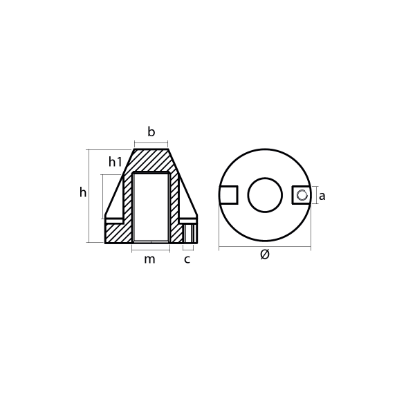 Azbe propeller anode Ø53