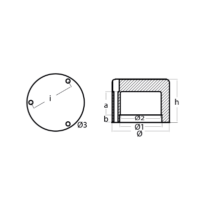 VLT series - prop anode Ø140 H.105
