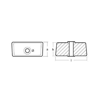 Johnson-Evinrude Gearcase Anode - Anodo a cubo per motori Omc-Johnson-Evinrude