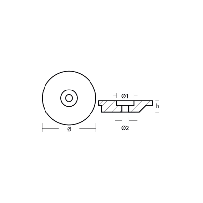 Johnson - Evinrude Gearcase anode - Piastrina per fuoribordo Johnson - Evinrude