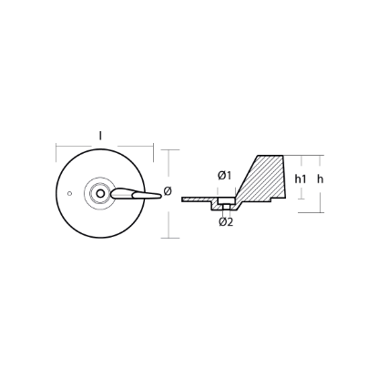 Honda trim tab anode - Pinna per motori Honda