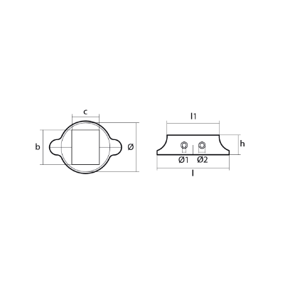 Lombardini Split Collar anode for saildrive - Collare Lombardini per Saildrive