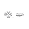 Mercury button anode for trim tab - Rondella per motori Mercury