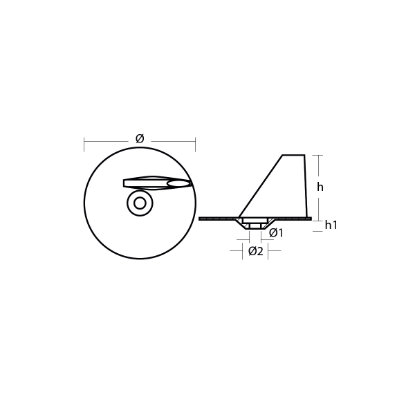 Suzuki trim tab anode - Pinna per Motori Suzuki