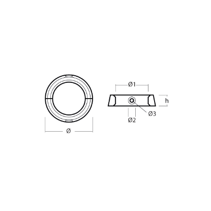 Volvo  Penta collar for 2 blades folding prop