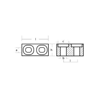 Yamaha Block for Engine bracket - Cubo per motori Yamaha