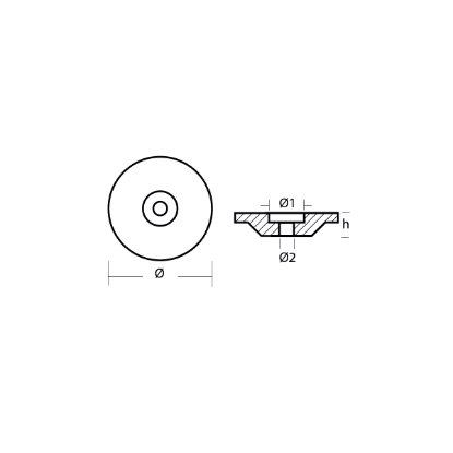 Yamaha round plate for engines - Piastrina per motori Yamaha