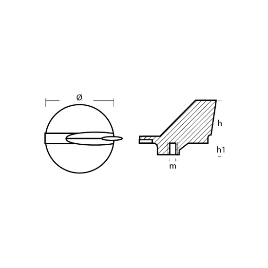 Yamaha Trim Tab anode - Pinna per fuoribordo Yamaha