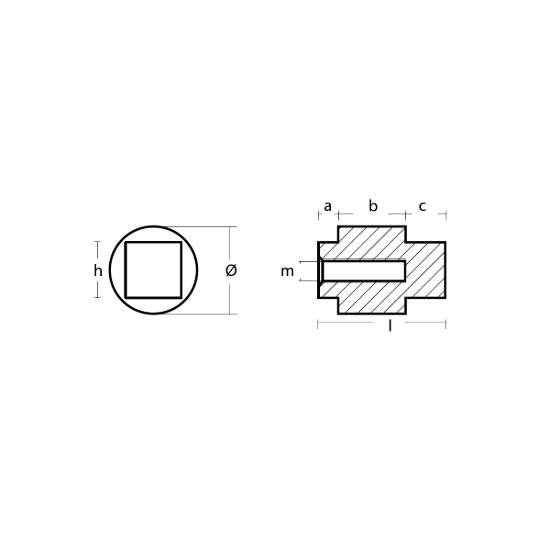 Yamaha Small anode for crankcase cylinder - Anodo interno per motore Yamaha