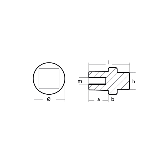 Yamaha Small anode for crankcase cylinder - Anodo interno per motore Yamaha