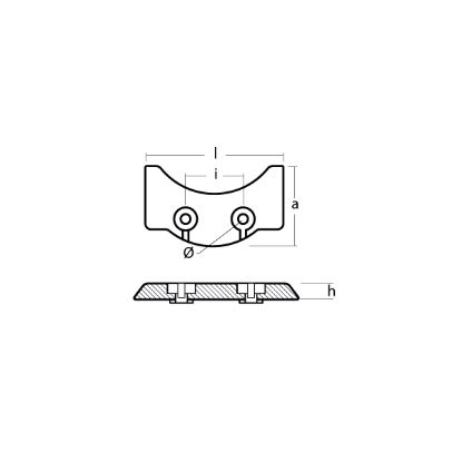 Yamaha anode plate for sterndrive - Placca per piede Yamaha