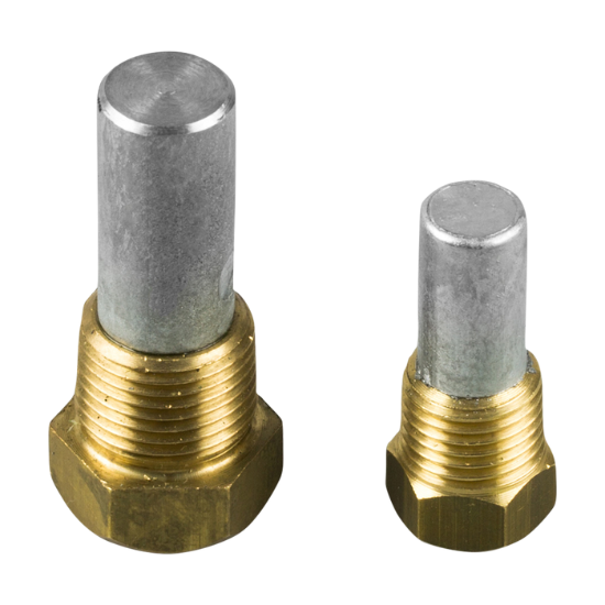 ZF pencil anode Ø10 L.18 with brass plug 1/4''Bspt