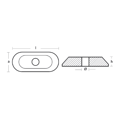 Alamarine Jet small plate anode -Piastrina forata per motori Alamarine Jet