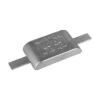 Aluminium weld-on anode with alluminium strap