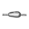 tear drop bolt-on anode 1,8kg with slotted holes H.C.200