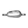 tear drop bolt-on anode 3kg with slotted holes H.C.200