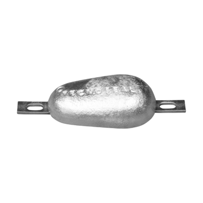 tear drop bolt-on anode 1kg with slotted holes H.C.220