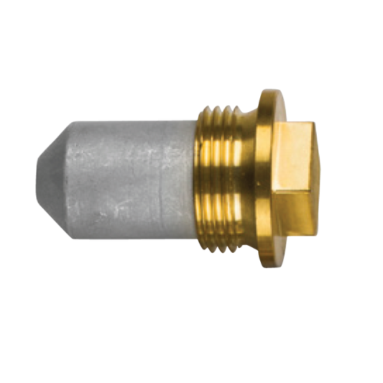 Volvo Penta pencil anode Ø26 - L 40 - with brass plug th. 1'' GAS (bspp)