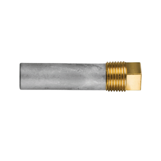 Caterpillar  pencil anode Ø 14 L.38 complete with brass plug th.1/2''GAS