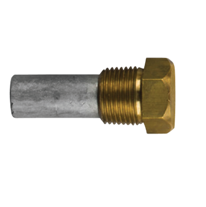 Martec pencil anode Ø10 L.26 complete with brass plug 1/4''Bspt