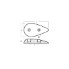 USA plate series - tear drop 85X46X14 H.C.34