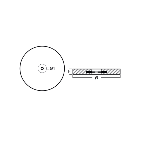 Disc anode for Hull and Stern 150*25mm