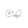Mercury standard trim tab anode - Pinna per motori Mercury