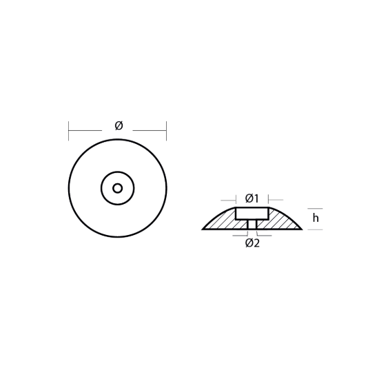 Disc anode single Ø110mm