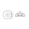 Disc anode single Ø110mm with steel insert