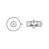 Disc anode for Stern 120*35 compl. w. plug, pad&bolt