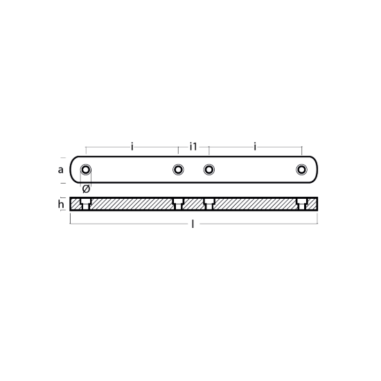 Anode strip for fast boats400x42x20