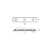 Kamewa bar with 3 holes 600x100x40 with insert
