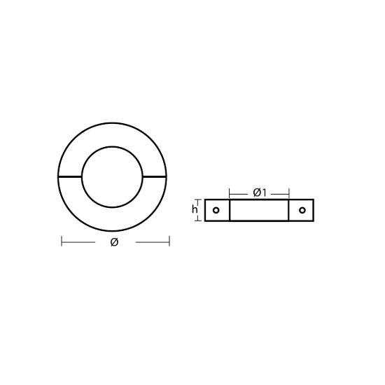 Limited clearance shaft collars - Ø31,8 mm