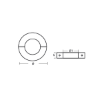 Large size  Shaft collar Ø 140mm