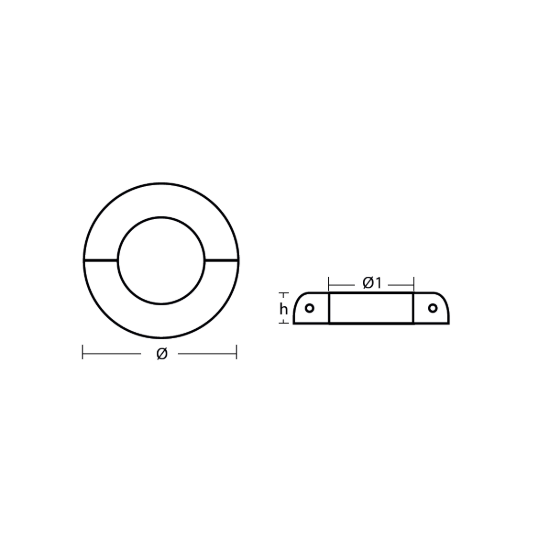 Medium type shaft collar Ø 70mm