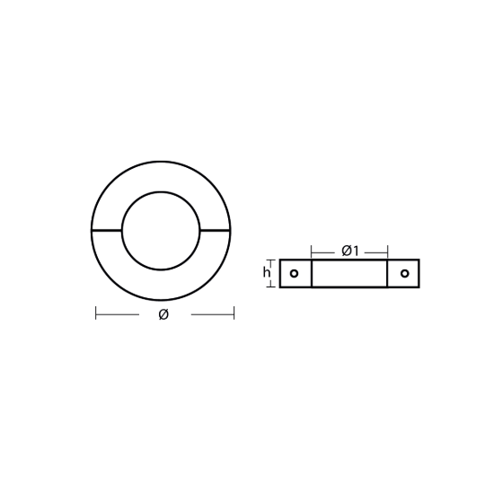 Large size shaft collar Ø 140mm