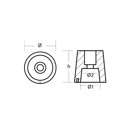 Reggiani prop nut shaft Ø30