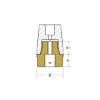 Radice popeller anode hexagonal type