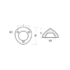 Compatibile Max Prop - 3 holes propeller anode Ø120