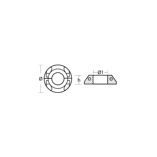 Compatible Max Prop - collar anode int. Ø46
