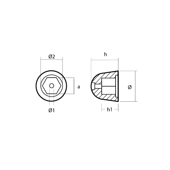 Craftsman Marine propeller nut Ø52