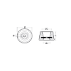 Vetus round anode with steel insert Ø78 H45