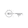 Mercury/Mercruiser Flat trim tab anode - Piastra per motori Mercury/Mercruiser