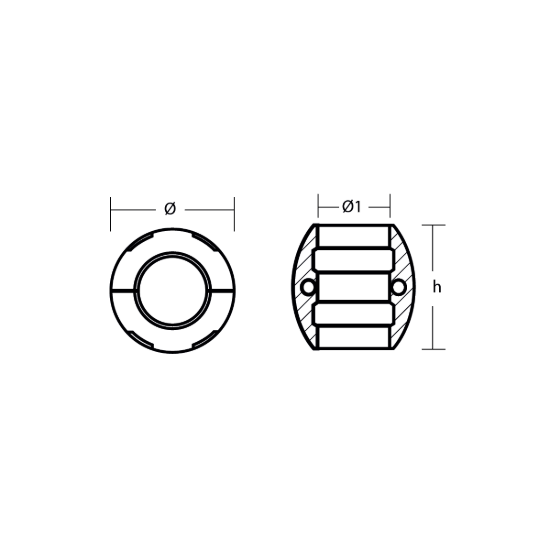 Volvo Penta anode for coupling bar- Bracciale per barra di accoppiamento Volvo Penta
