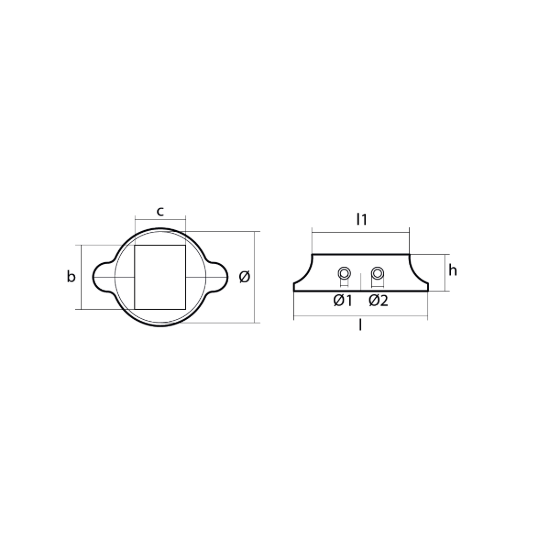 Lombardini Split Collar anode for saildrive